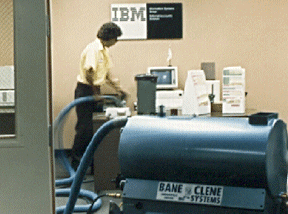 Rosenzweig cleaning carpet, rugs and upholstery in Michigan using Bane-Clene truckmounted carpet cleaning equipment and cleaning agents