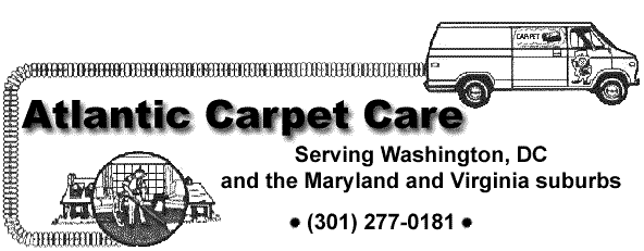 Atlantic Carpet Care serving DC, Maryland, Virginia suburbs Cleaning and Treating Carpets, Upholstery and Rugs with Bane-Clene Truck Mount Carpet Cleaning Equipment