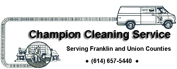 Champion Carpet Cleaning Service Serving Franklin and Union counties in Ohio