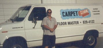 Floor Master cleaning carpet, upholstery and draperies