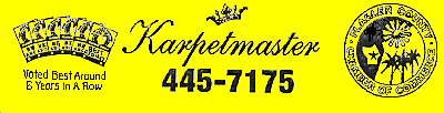Karpetmaster cleans carpet, rug, furniture, draperies in Florida with Bane-Clene truckmounted carpet cleaning equipment