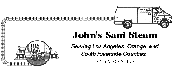 John's Sani Steam cleaning services for carpet, rugs, upholstery in Los Angeles using the Bane-Clene Truckmounted Cleaning Equipment