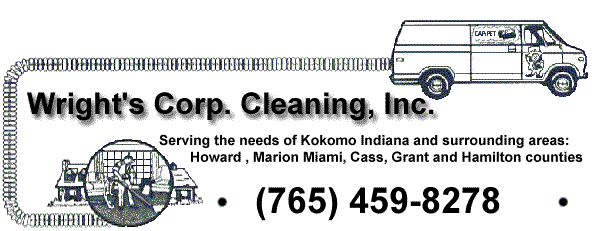 Wright's Corporate Cleaning Serving Howard County Indiana Cleaning Carpets, Rugs and Upholstery with Bane-Clene Truckmounted Carpet Cleaning Equipment and Supplies