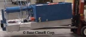 Fork lift with extended forks