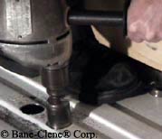 Drilling holes for heater hoses
