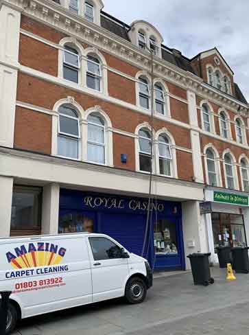 Cleaning dirty carpets at RoyalCasino