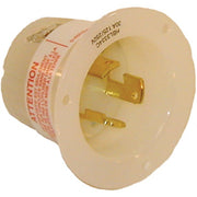 Recessed male electric receptacle